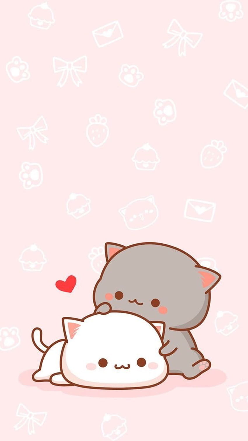Cute Cartoon Cat on Dog HD phone wallpaper