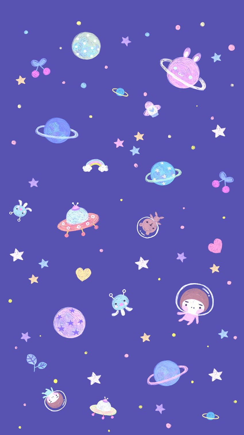 Girl in Outer Space Wallpapers  Pastel Space Aesthetic Wallpaper