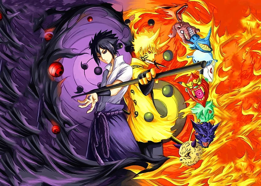 Naruto vs Sasuke' ポスター by Nice 高画質の壁紙