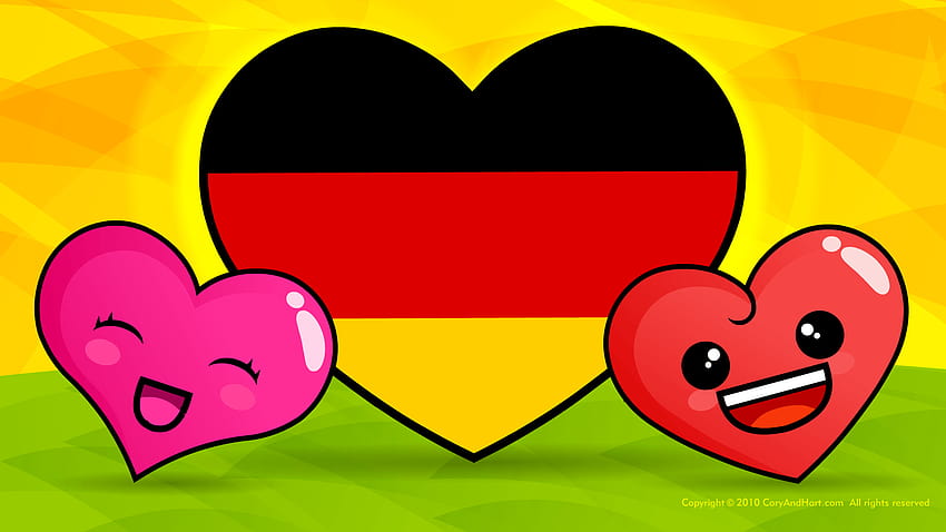 Amo la Germania, la Spagna, i Paesi Bassi e l'Uruguay, bendera germania Sfondo HD