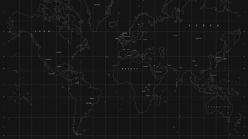 แผนที่โลก 6032100 / 1920x1080 สีดำ แผนที่โลกสีดำ วอลล์เปเปอร์ HD