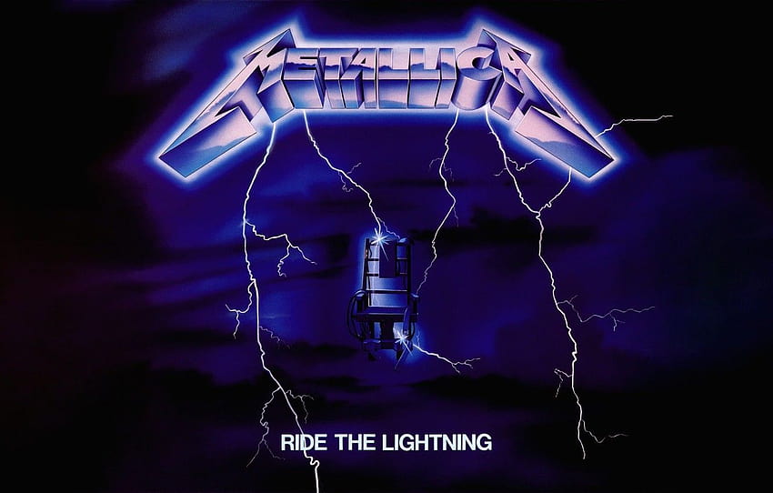 lightning, album, metallica, thrash metal, album cover, 1985, metal band, ride the lightning, electric chair , section музыка HD wallpaper