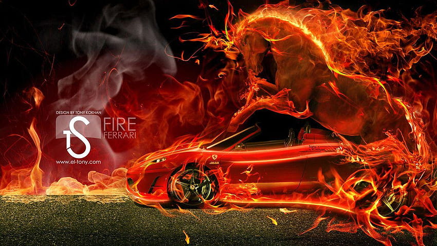 Ferrari Fire by sampatel118, cool cars on fier HD wallpaper