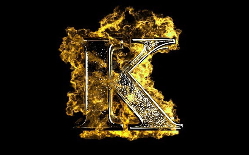 Alphabet K Burning Fire, fire alphabets HD wallpaper