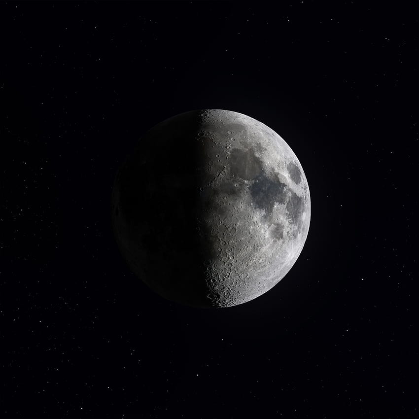 Stworzyłem 400-megapikselowy księżycowy z miliona. Pełnowymiarowe/nieskompresowane pliki w komentarzach. Będziesz chciał powiększyć ten! [OC] : spacja Tapeta na telefon HD