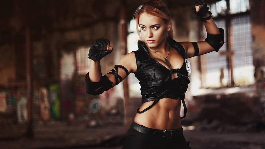 3840x2160 Sonya Blade Mortal Kombat Cosplay, chicas y s, chicas cosplay fondo de pantalla