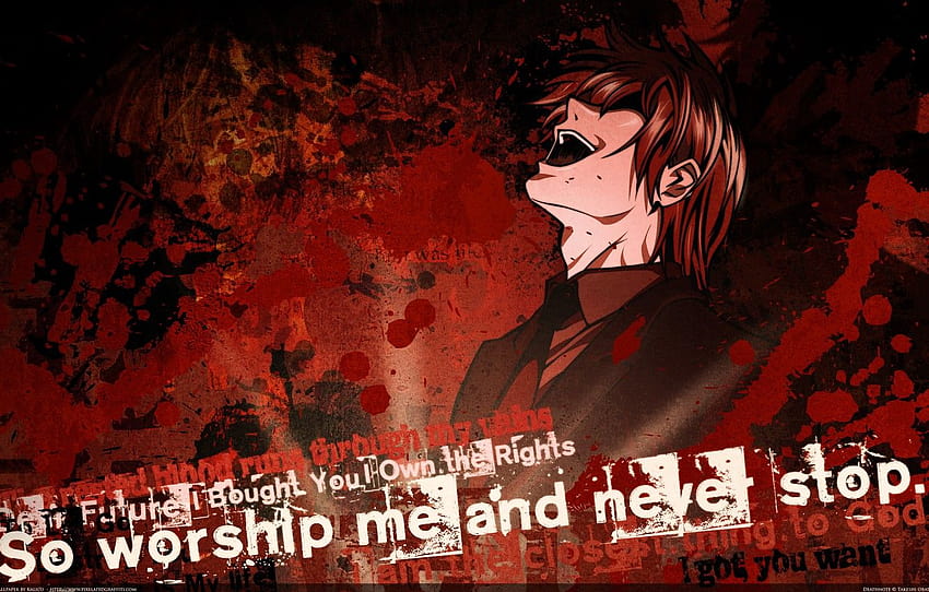 death note, Light Yagami, so worship me and never stop, yagami light, kira , section прочее, death note light yagami HD wallpaper