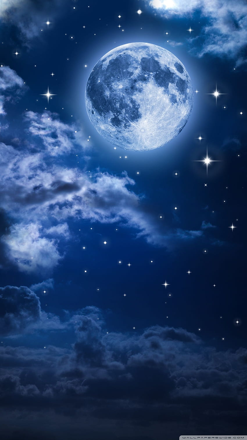 하늘 울트라 배경의 아름다운 달, 멋진 스마트폰 HD 전화 배경 화면