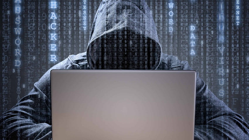 Hacker de segurança cibernética com laptop U papel de parede HD