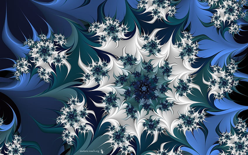 winter fractal, fractals winter HD wallpaper