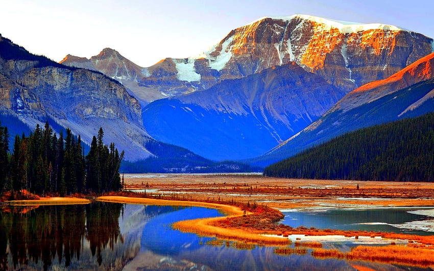 Jasper Ulusal Parkı, Alberta, Kanada HD duvar kağıdı