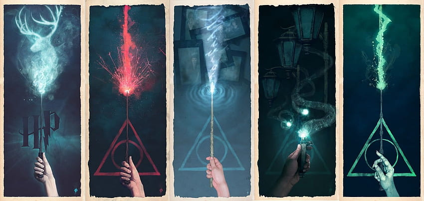 Varita de Harry Potter, varita de saúco fondo de pantalla