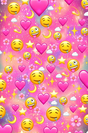 Heart Emoji Collage iPhone Wallpaper HD  iPhone Wallpapers