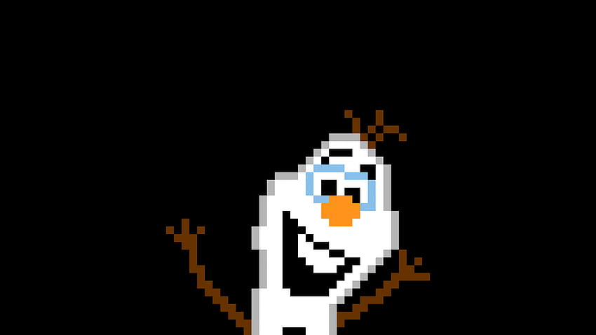 : illustration, Pixel art, texte, logo, Pixels, Film gelé, bonhomme de neige, Olaf, marque, nombre, ordinateur, Police de caractère 1920x1080 Fond d'écran HD