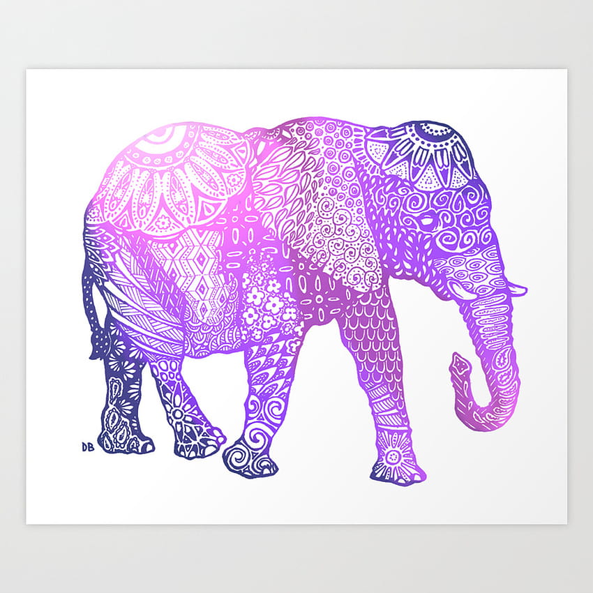 Zentangle-Elefanten HD-Handy-Hintergrundbild