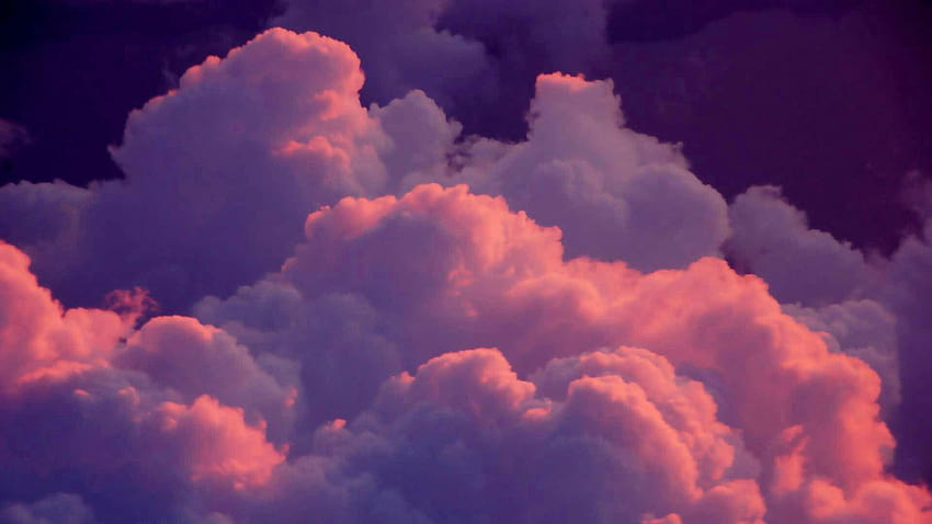 Laura Matthews tarafından bulutların üzerinde, mor bulutlar estetiği HD duvar kağıdı