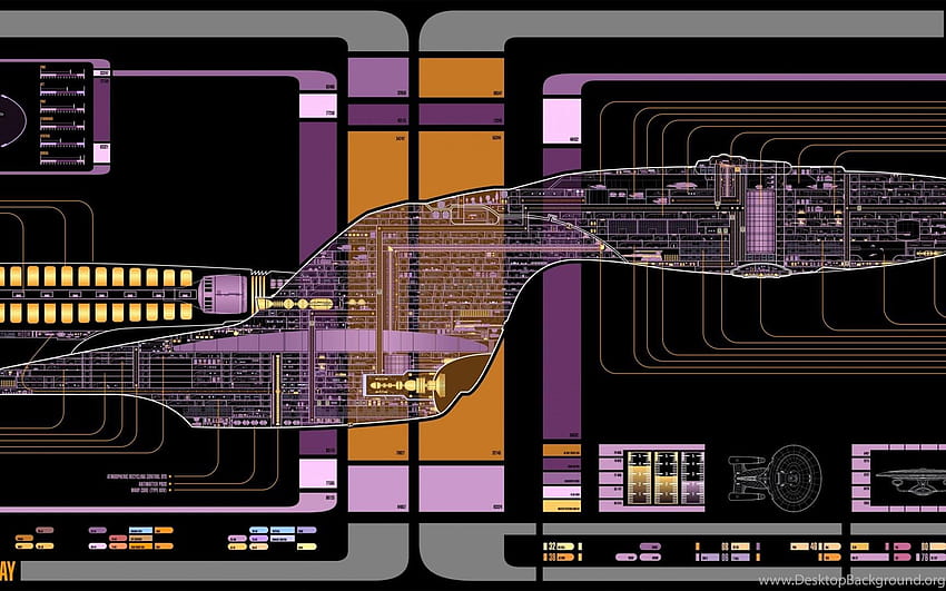 Star Trek The Next Generation Voyager Final Schematics ... 背景 高画質の壁紙