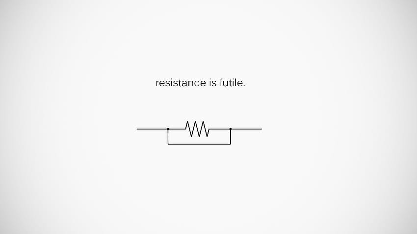 Resistance is futile, minimalist quote HD wallpaper