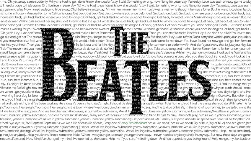 มินิมอล ดนตรี ข้อความ การพิมพ์ The Beatles เพลงร็อค วงดนตรีร็อค วอลล์เปเปอร์ HD
