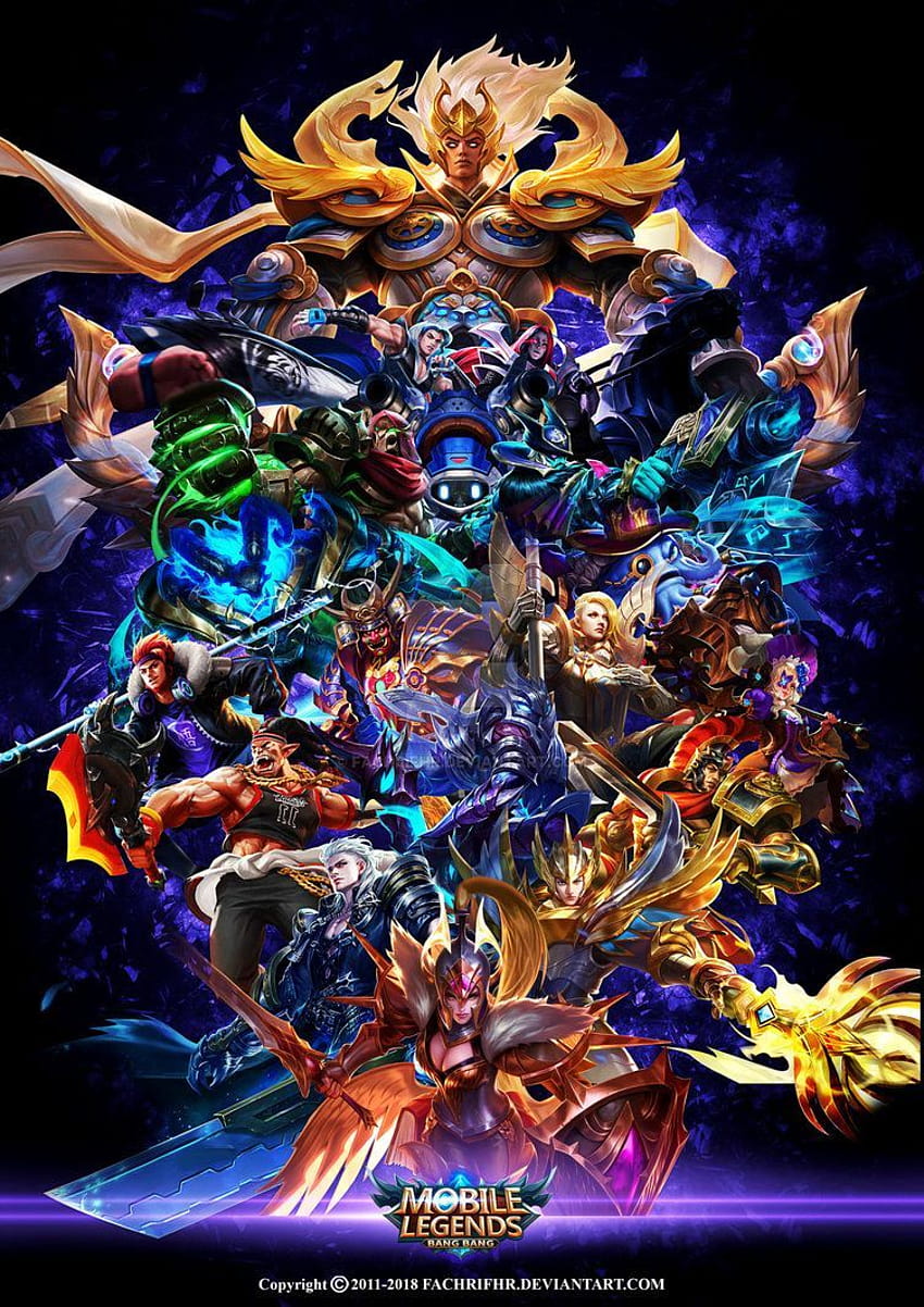Poster Mobile Legend All Fighter, mobile legends all heroes HD phone wallpaper