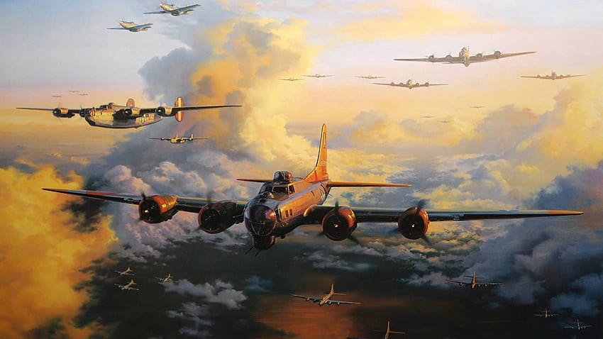4 aereo della seconda guerra mondiale, aerei della seconda guerra mondiale Sfondo HD