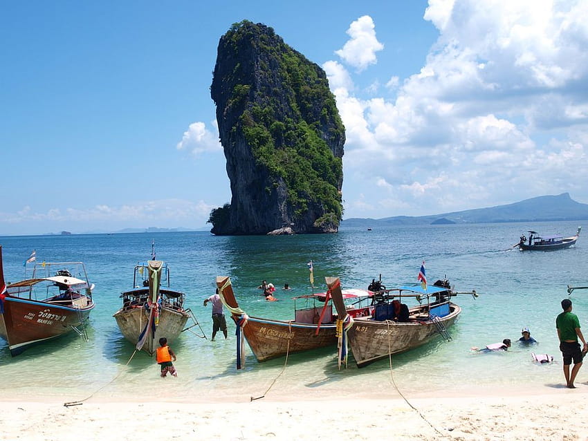 Krabi, île de Poda en Thaïlande Fond d'écran HD