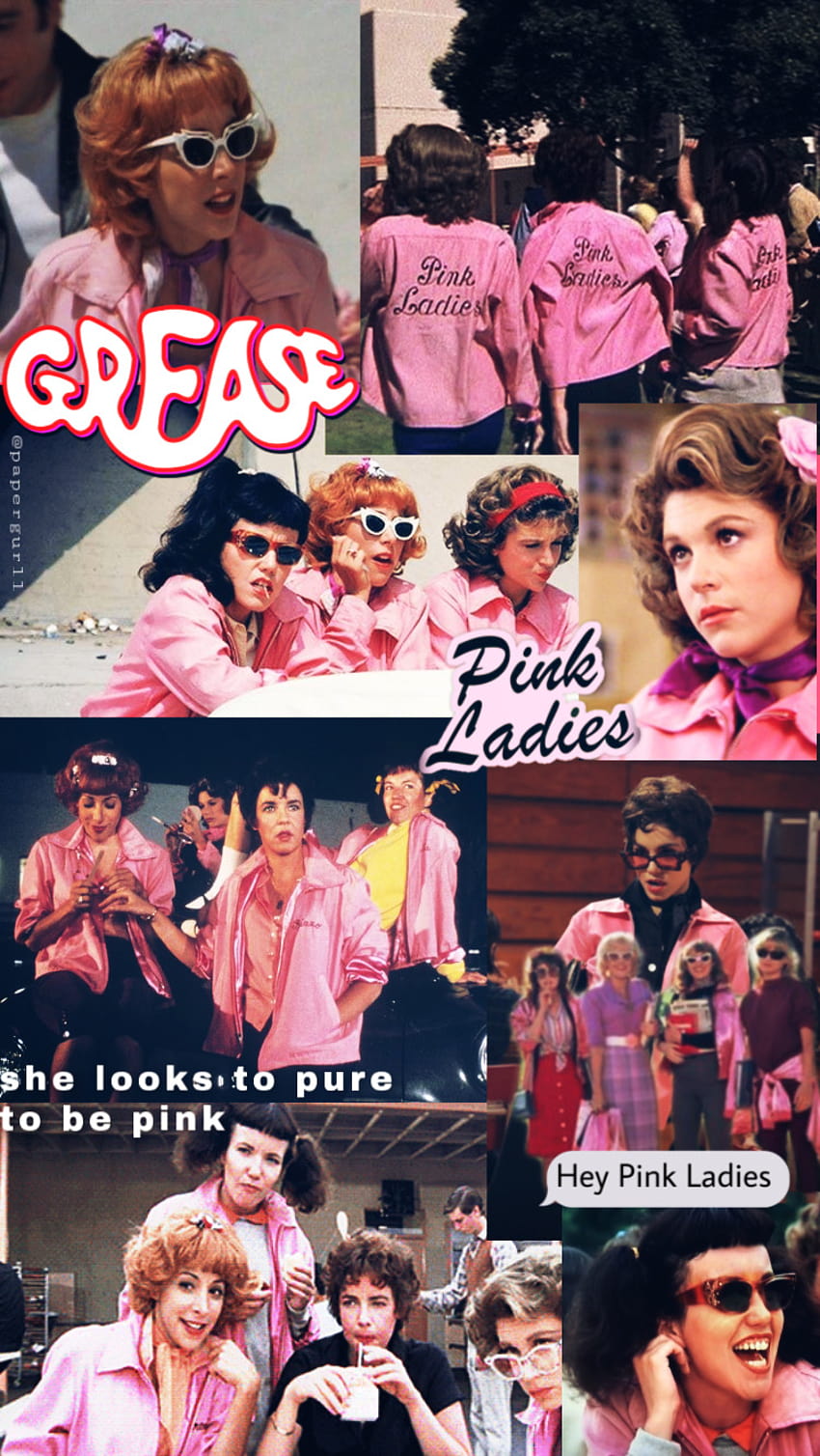 grease pinkladies 331513633035201 by @papergurll, grease aesthetic HD phone wallpaper