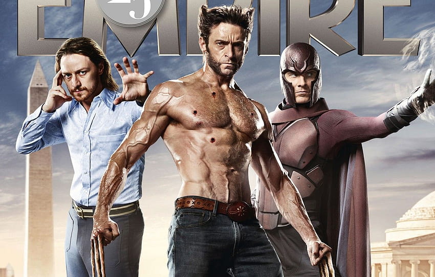 Wolverine, Hugh Jackman, X, magneto and professor x HD wallpaper