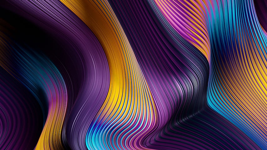 Colorful, art, abstract, wavy lines , 1920x1080, Full , TV, F, colourful wavy lines HD wallpaper