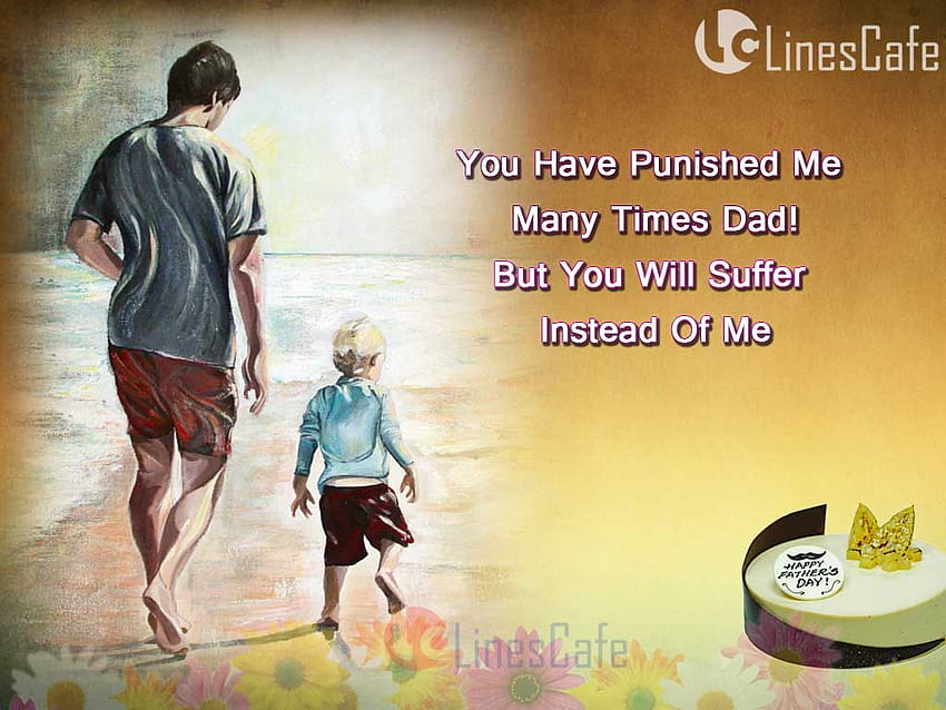 Cute Father's Love Quotes On Child, dad and son sad HD wallpaper