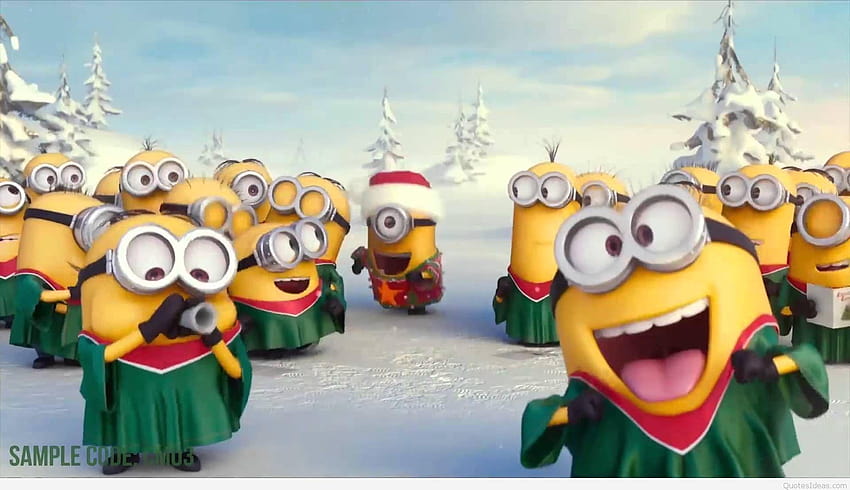 Christmas Minions Group HD wallpaper