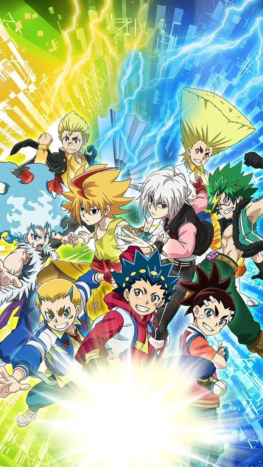 The poster with the 9 characters from the 4 seasons of Beyblade Burst who will appear in season 5/Sparking is now complete…, beyblade burst turbo logo HD phone wallpaper
