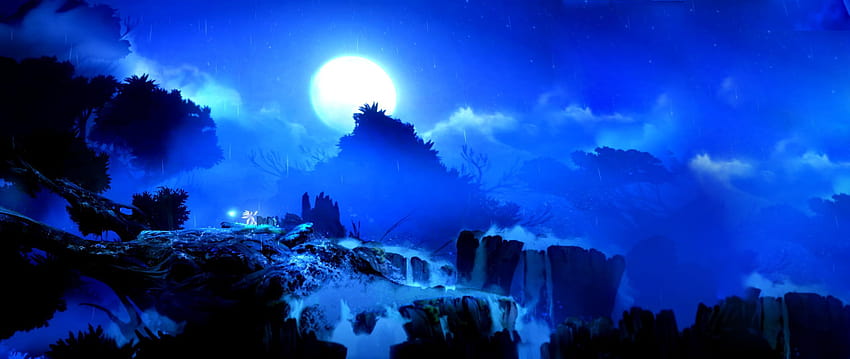 Ori And The Blind Forest ,rain. [2560x1080] : gaming HD wallpaper