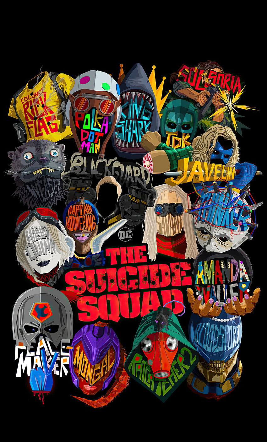1280x2120 The Suicide Squad Dark Poster iPhone , Backgrounds, and HD phone wallpaper