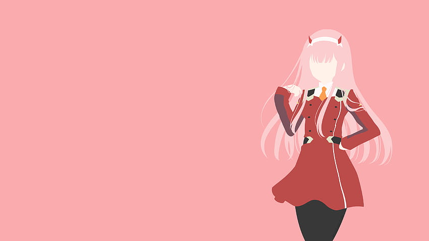 Darling In The FranXX Pink Hair Zero Two With Red Background Anime, ピンク アニメ 高画質の壁紙