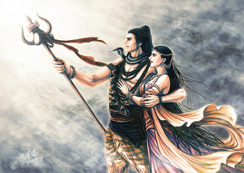 Shiva and Sati, mahadev love HD wallpaper | Pxfuel