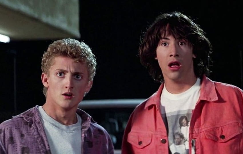 Keanu Reeves and Alex Winter are confronted with death in first, bill ted face the music HD wallpaper