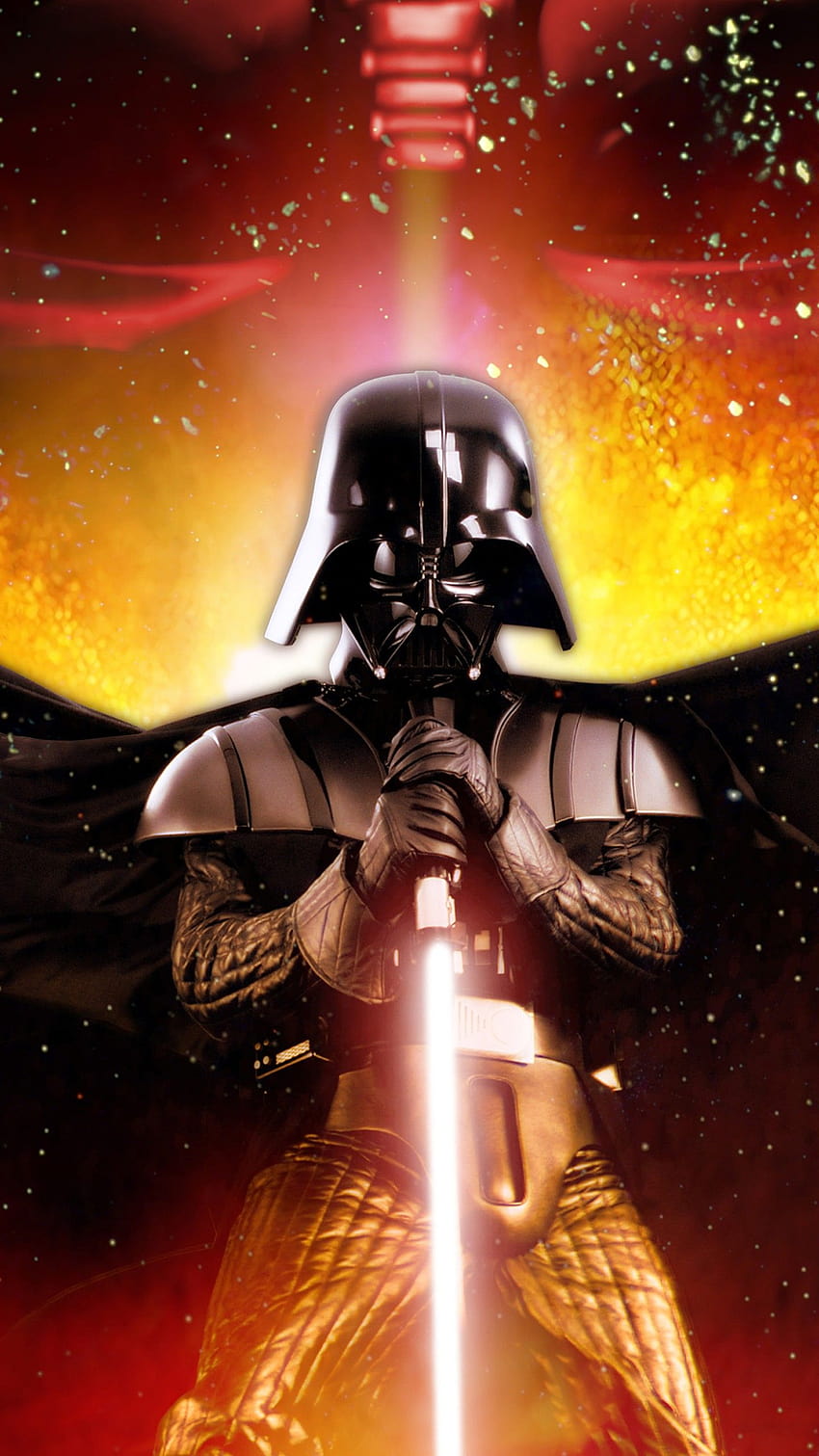 Darth Vader With Wings Lightsaber Sith In Light Backgrounds Star Wars Darth Vader, darth vader iphone HD phone wallpaper
