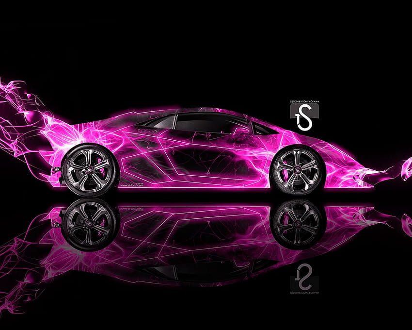 lamborghini sesto elemento crystal city car 2014 pink neon design by [1920x1080] for your , Mobile & Tablet, neon lambo HD wallpaper