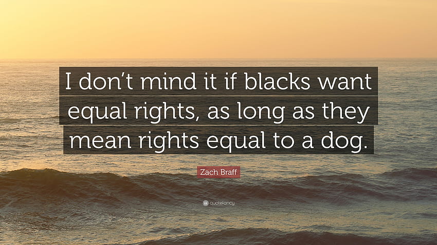 Zach Braff Quote: “I don't mind it if blacks want equal rights, as HD wallpaper
