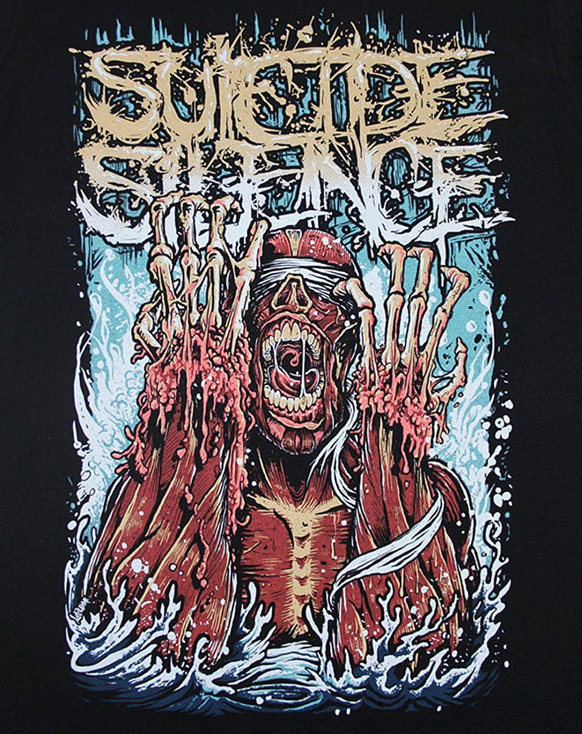 T-shirt da uomo ufficiale Suicide Silence Meltdown, iPhone Suicide Silence Sfondo del telefono HD
