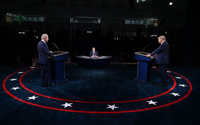 : Presidente Trump e Joe Biden se enfrentam em primeiro debate, joe biden nos presidente papel de parede HD