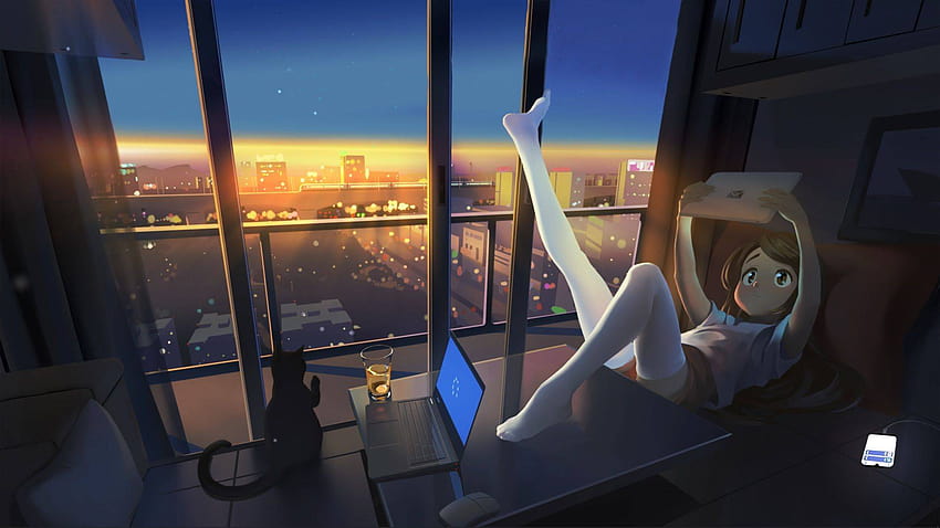 Lazy Evening in, lazy anime HD wallpaper