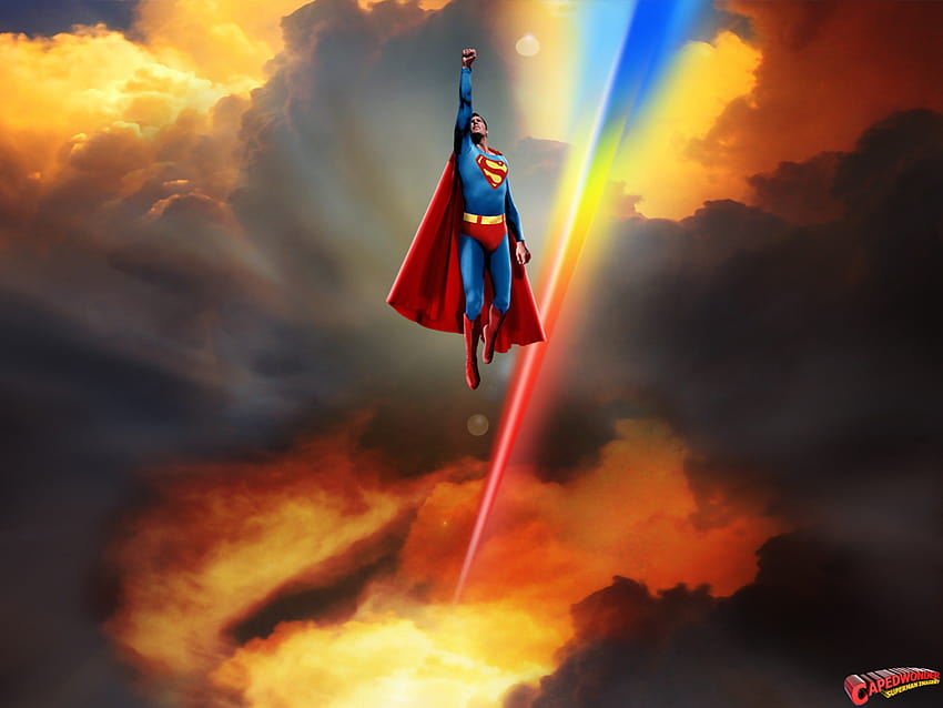 Superman Flying Up [1024x768] für Ihr , Handy & Tablet HD-Hintergrundbild