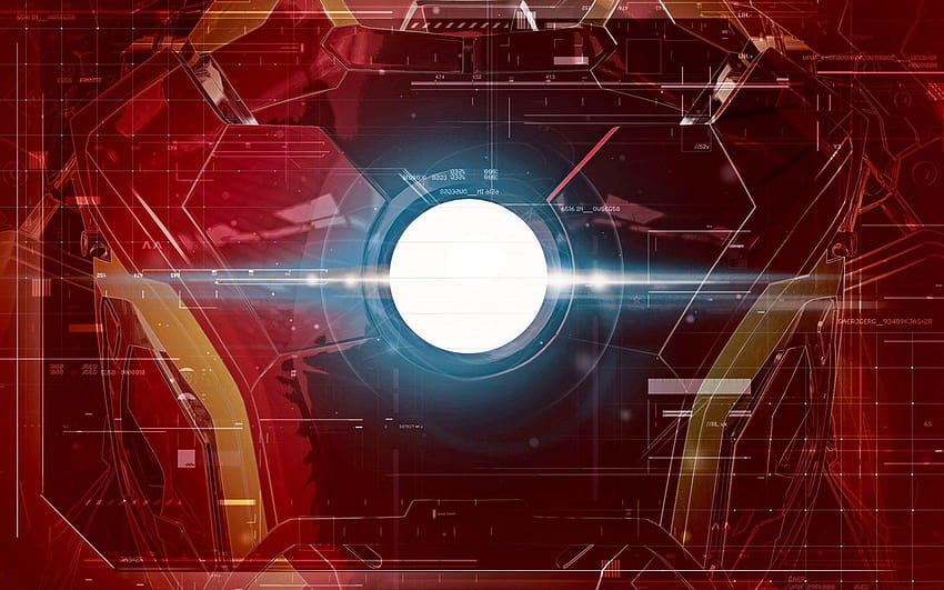 Lichtbogenreaktor, Iron Man, Marvel Comics / und Mobile &, Lichtbogenreaktor minimal HD-Hintergrundbild