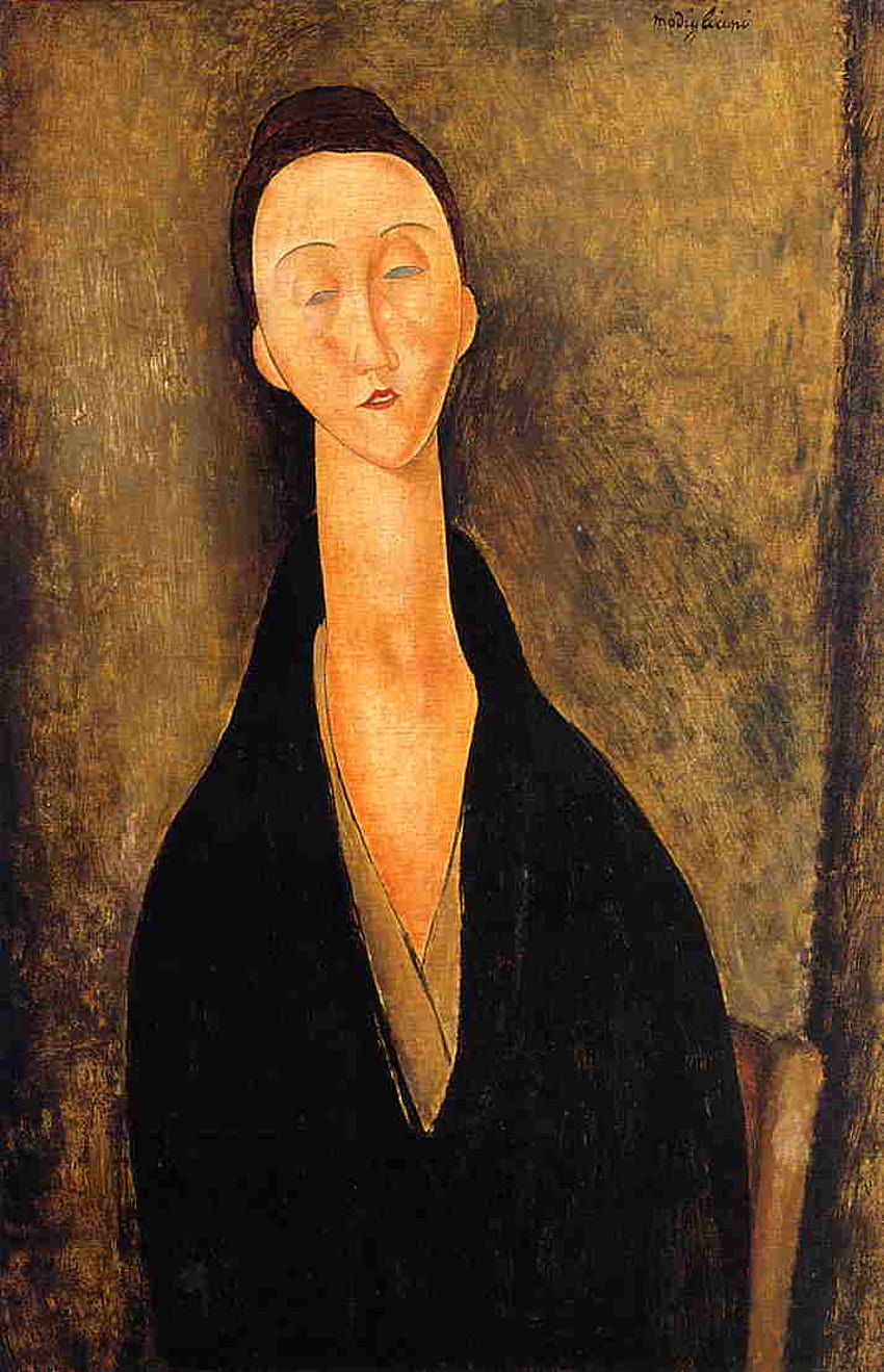 Jeanne Hebuterne - Amadeo Modigliani as art print or hand painted oil.