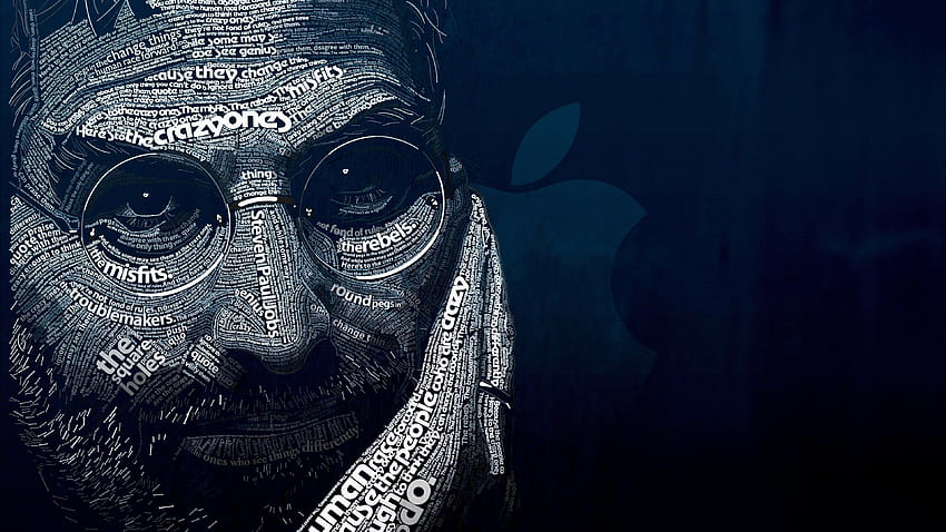 スティーブ・ジョブズのタイポグラフィ Apple、MacBook 高画質の壁紙