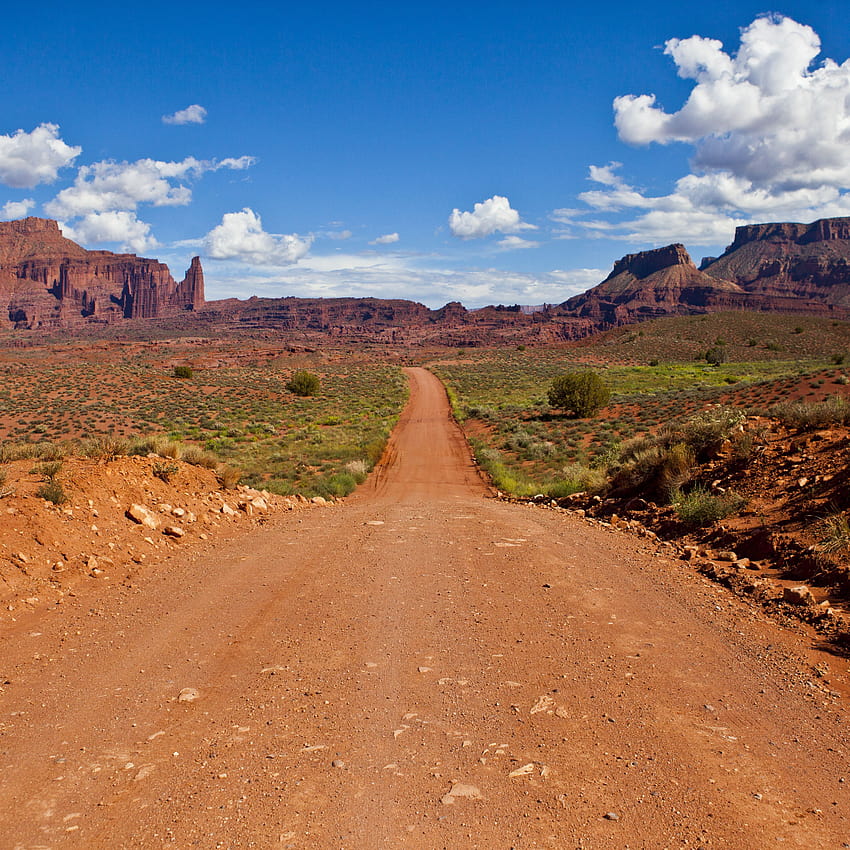 3415x3415 path, canyon, rocks, desert, moab, utah ipad pro 12.9 HD phone wallpaper