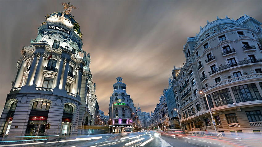Spanish capital of Madrid, city scenery, madrid city HD wallpaper