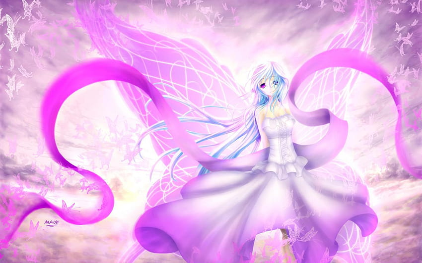 hyper realistic anime girl fairy, butterfly wings, p...